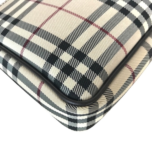 Burberry Nova Check Crossbody Shoulder Bag Canvas Beige Brown - Picture 12 of 16